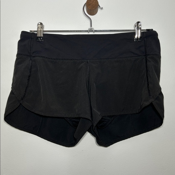 Lululemon Black Speed Up Lined Shorts  2.5" sz 6 - Picture 4 of 8